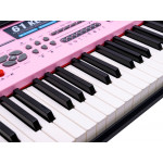 Klávesy 328-06 s mikrofónom ružové